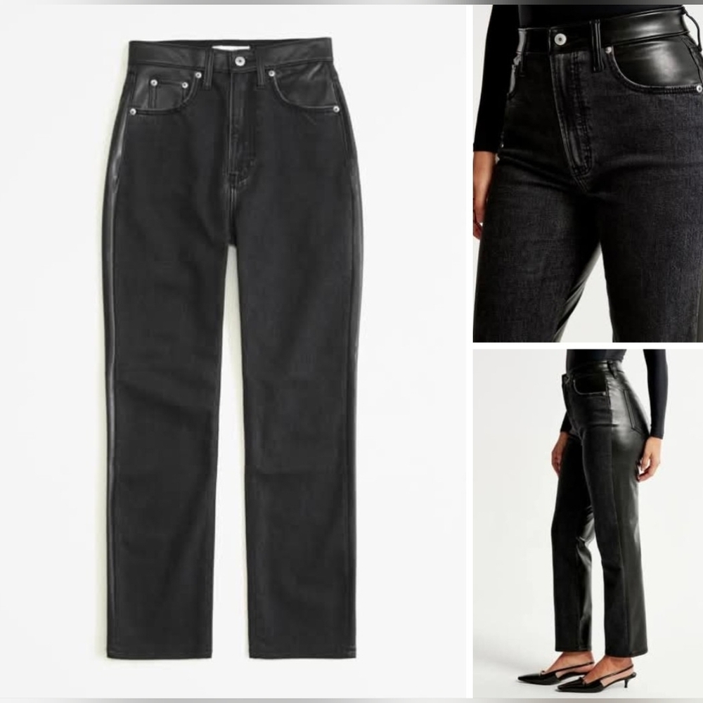 Universal Thread Women's 80S Slim Mid Rise Jean & Vegan Leather Size 6R-New